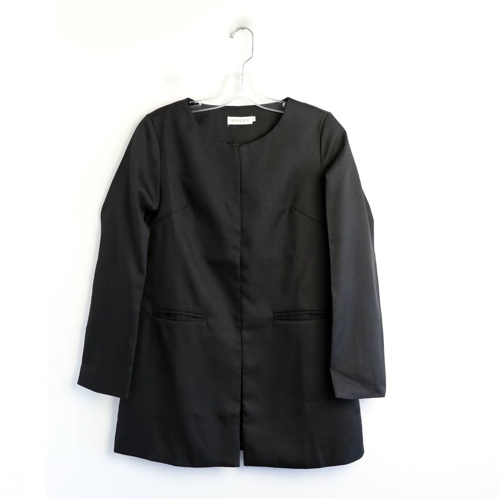 New black blazer suit jacket office work career Size M fits US XS Chinese classi